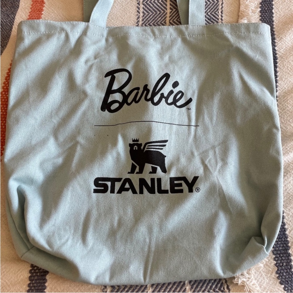 Barbie x Stanley light blue tote bag nice condition collab easy carry